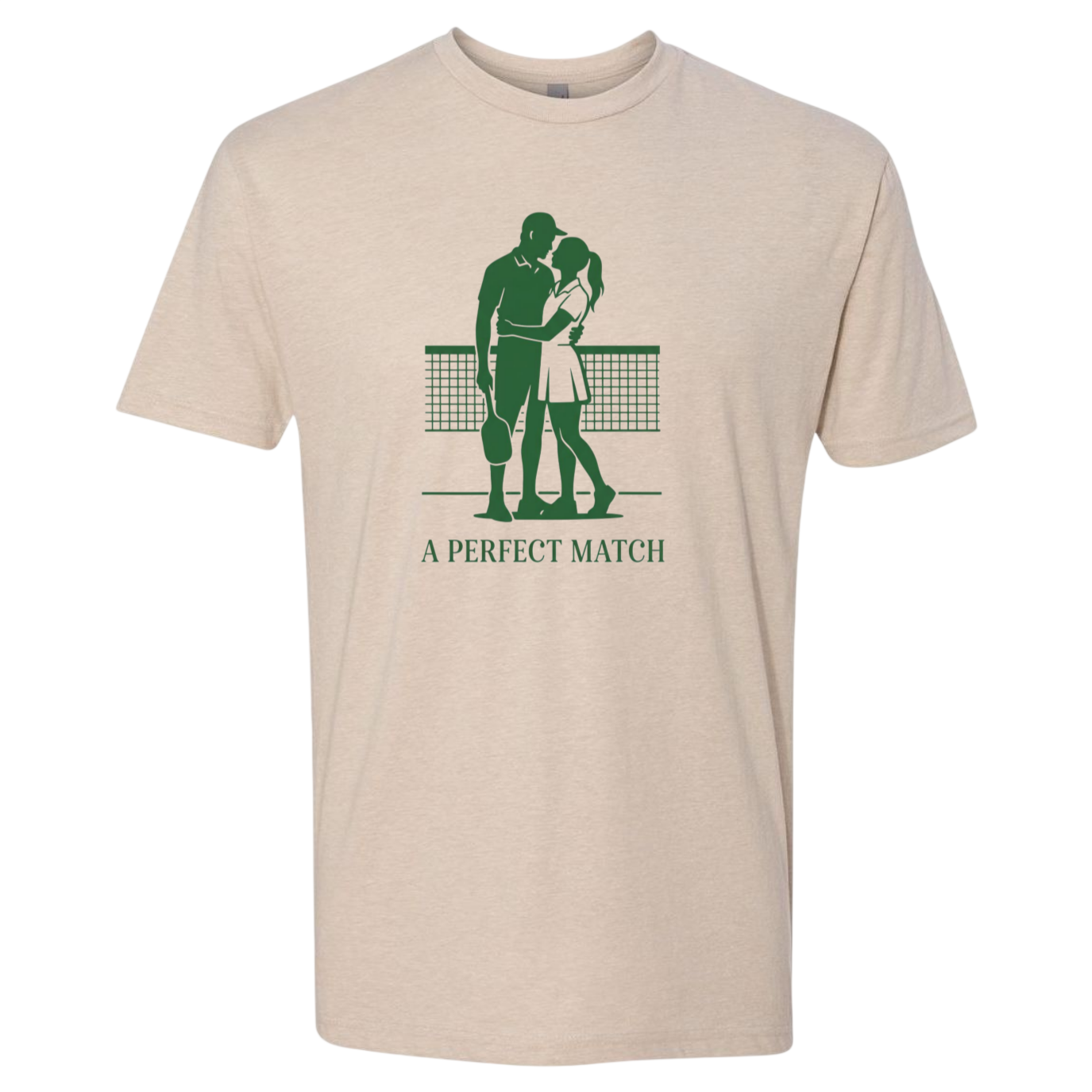 Pickleball Couple Tee – A Perfect Match – Fun Romantic Sports Shirt