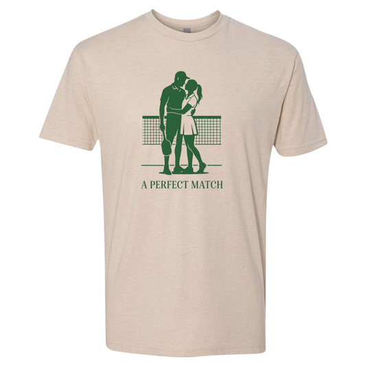 Pickleball Couple Tee – A Perfect Match – Fun Romantic Sports Shirt