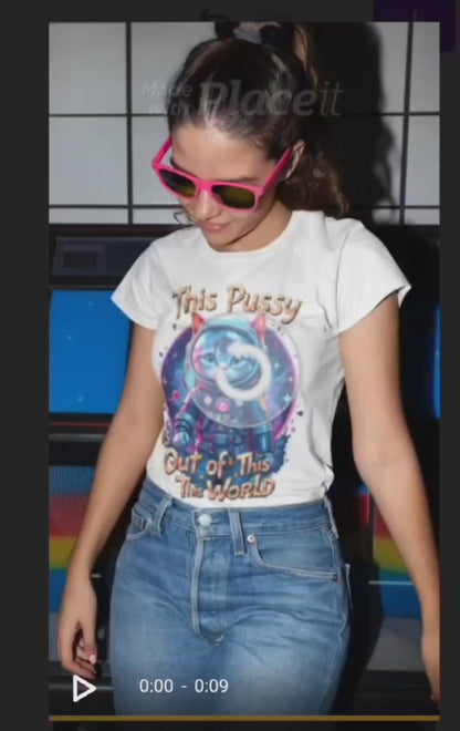Cosmic Kitty: Out of This World Sass T-Shirt - SSXYZ