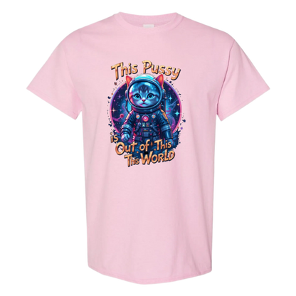 Cosmic Kitty: Out of This World Sass T-Shirt - StyleSavvy.xyz